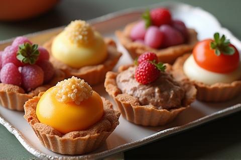 Selection of mini desserts.